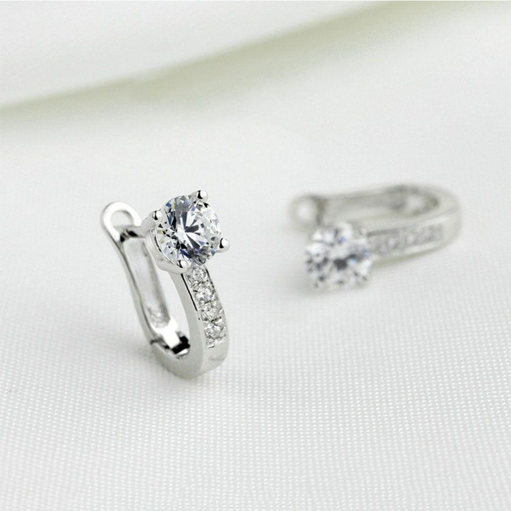 R-flower Zircon Earrings Hadiah Natal925 Sterling Silver Anting Geometris Wanita