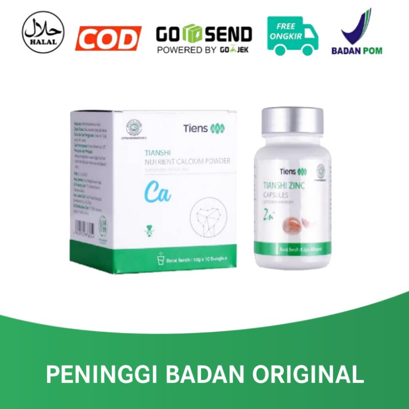 SUSU PENINGGI BADAN Tiens Ori SUSU KALSIUM & ZINC KAPSUL ORIGINAL