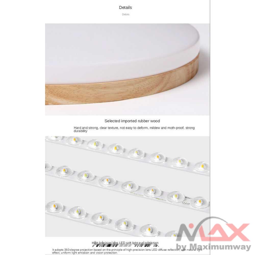 Lampu plafon celling 26cm 3 color 220V 13W Motif Kayu Minimalis Warm White Neutral White White Light lampu langit langit hias GMIMA Century Lampu LED Plafon Ceiling White Light 13W 26cm GMIMA Century Lampu LED Plafon Nordic 13W 26cm Tri-color