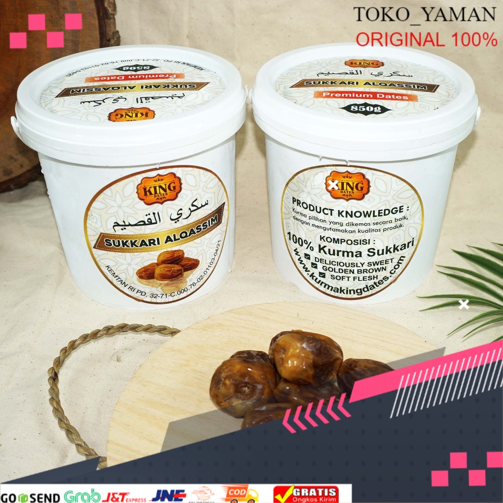 

KING DATES SUKKARI ALQASSIM 800 Gr - Kurma Sukari