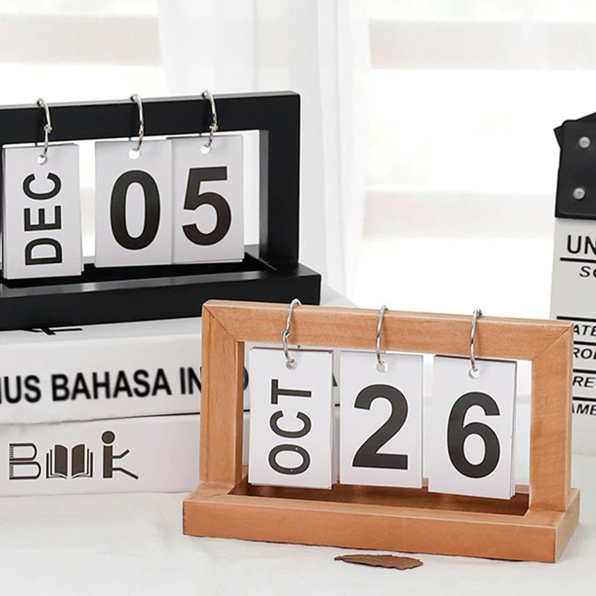 

❄️Trending Kalender Meja Kayu Unik - Dekorasi Rumah Perpetual Kalender |Promo!!!|launching|New!