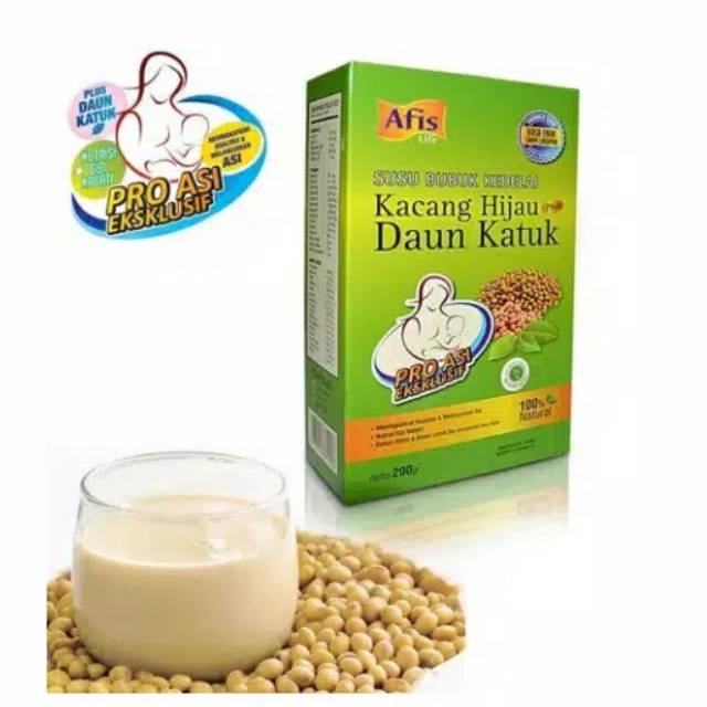 AFIS LIFE - SUSU BUBUK KEDELAI KACANG HIJAU PLUS DAUN KATUK 200 GRAM / ASI BOOSTER