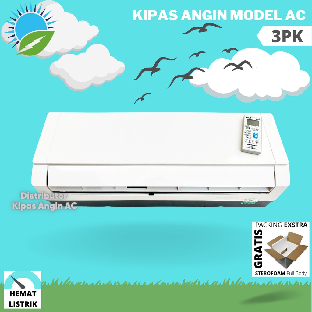 Kipas Angin Model AC Remote LED GEL 3PK