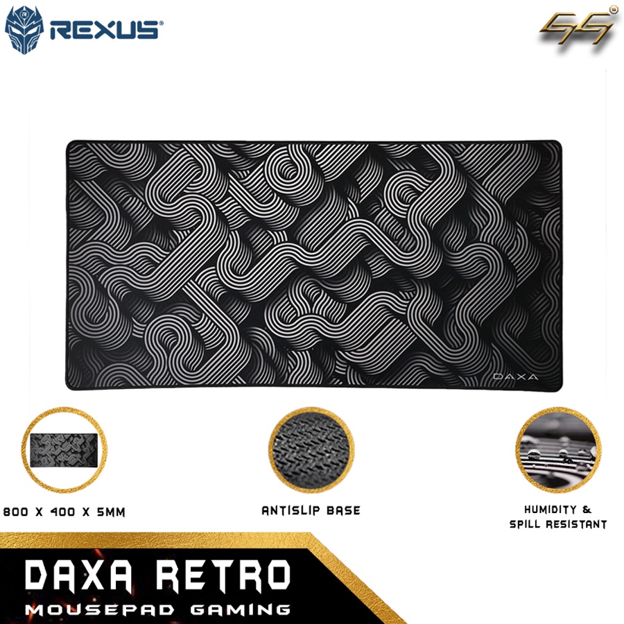 Mousepad Gaming Size XL Rexus Daxa Retro XL Size Deskmat Gaming Mouse Pad