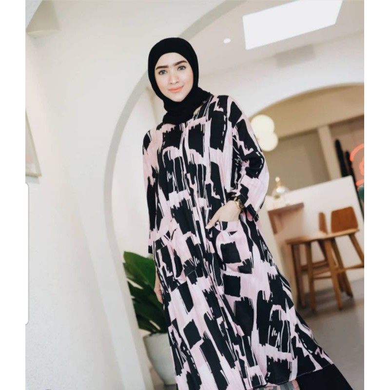 Shaina Blackpink - TUNIK MUSLIM JUMBO KEKINIAN BUSUI RAYON LEBARAN