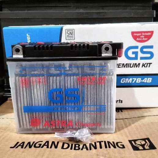 AKI YAMAHA SCORPIO, NOUVO GM7B-4B GS Astra Accu basah 12v / 7ah