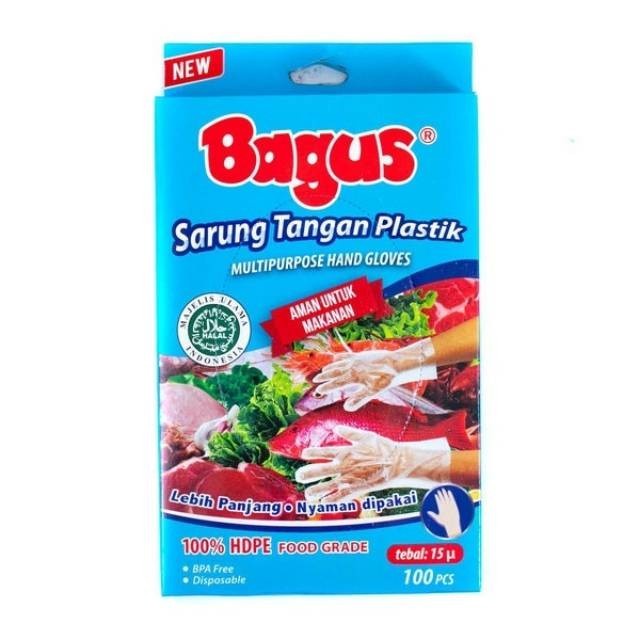 Bagus Sarung Tangan Plastik 15 Micron 100pcs W-22552