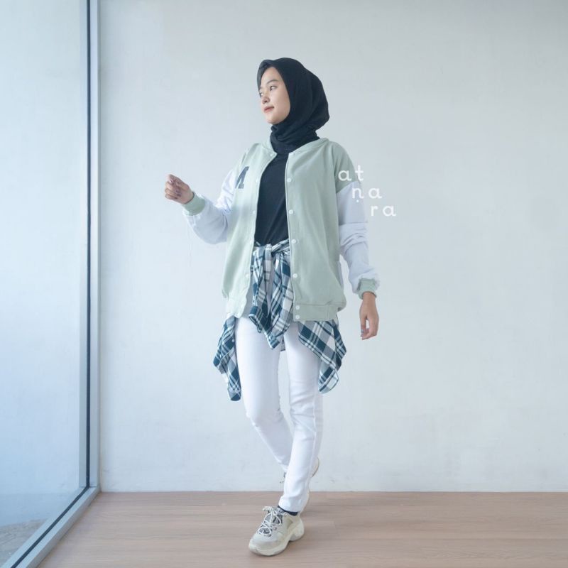 M BASEBALL XXL. JAKET VARSITY UNISEX - SF - BAJU WANITA CASUAL KERJA- BAJU WANITA VIRAL - BAJU WANIT