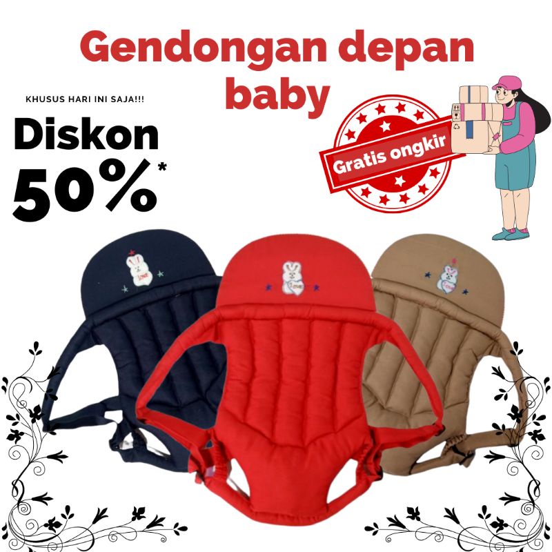 Gendongan bayi / Gendongan bayi depan / gendongan bayi hipseat / gendongan depan bordir termurah / gendongan motif tuil polos/pollkadot