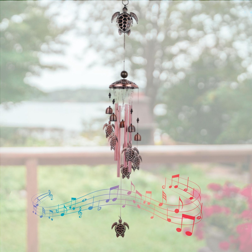 R-bunga Perkutut Laut Simpati Outdoors Yard Decor Windchimes Tortoise