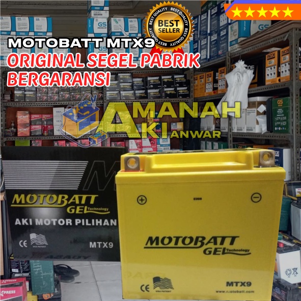 AKI Kering MOTOBATT MTX9 - Untuk Motor SUZUKI: Thunder