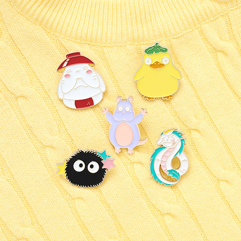 Bros Pin Enamel Desain Kartun Anime Spirited Away Untuk Hadiah