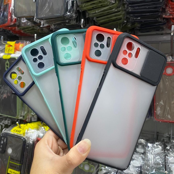 CASING HP Xiaomi Redmi Note 10 10S REDMI NOTE 10 Pro Case Sliding Protector Camera Silicon