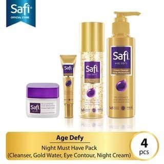Image of thu nhỏ Paket Safi Age Defy Night Must Have Pack (Cleanser,Gold Water,Eyecream,NightCream) + Bubblewrap #0