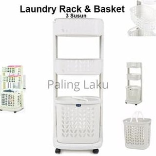 Rak Pakaian Keranjang  Baju  Laundry Basket Rovega Susun2 