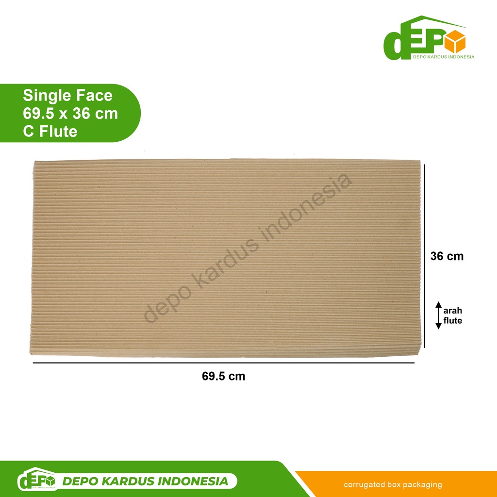 

Single Face 36x69,5 cm ( C flute ) singleface/corrugatedbox/karton/kardus