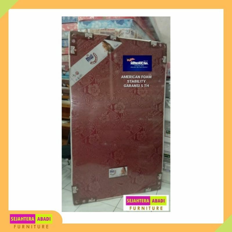 Kasur Busa American Foam MW Egality Tebal 14 & 18 cm Garansi 10 Tahun resleting & quilting double pu