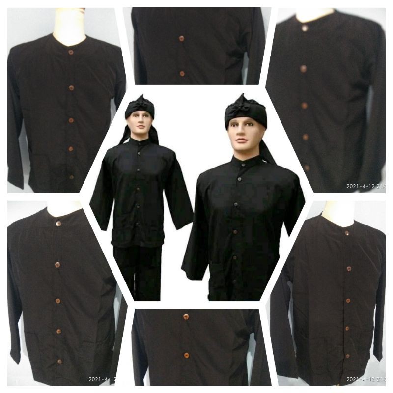 PROMO_BAJU+CELANA free iket pangsi sunda   HITAM size S,M, L,XXL /Baju adat tradisional Sunda