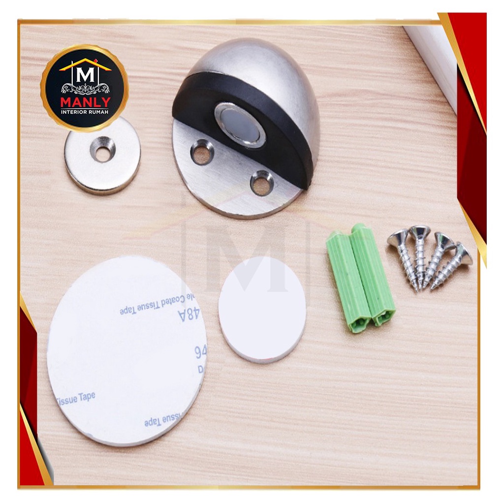 Penahan Pintu Model Bulat keong | Door Stopper Kotak Stainless (1 Piece)