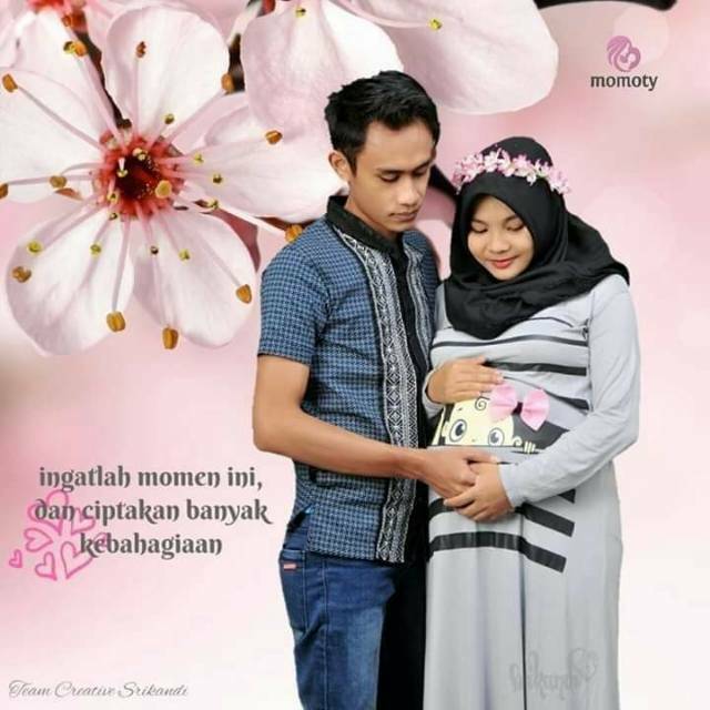 Gamis motif/Dress hamil/Baju hamil