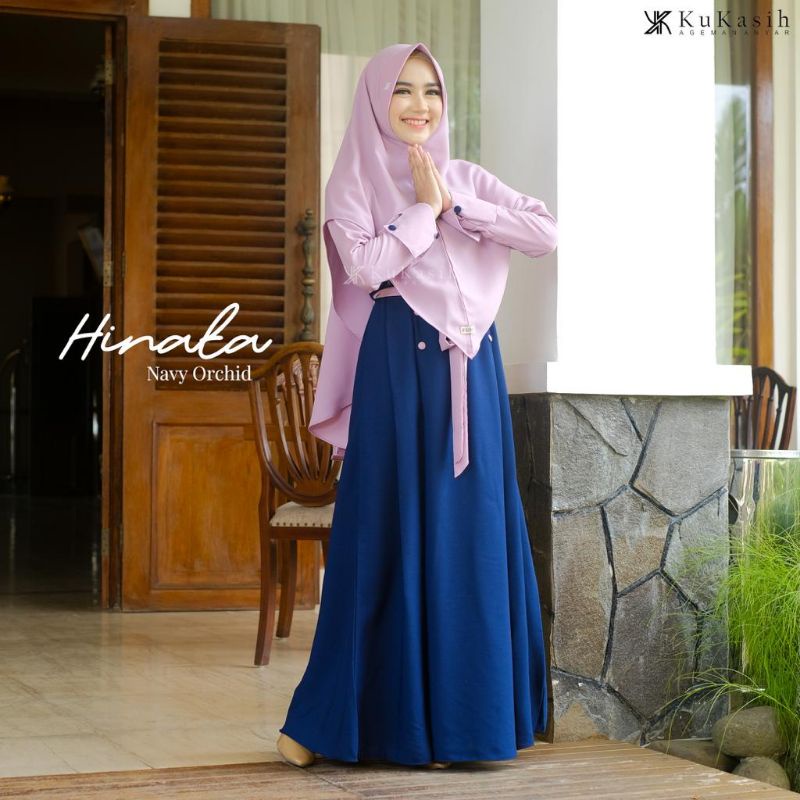Gamis Syar'i Hinata by Kukasih||Set khimar cantik termurah