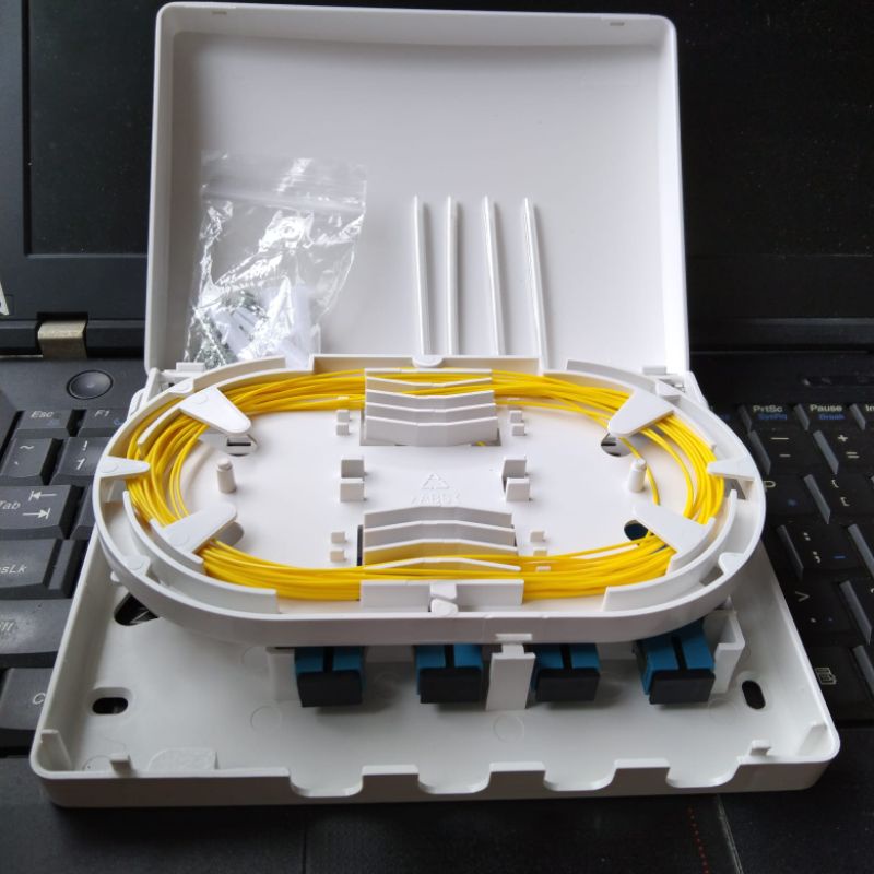 roset 4 core ftth lengkap adaptor dan pigtail|roset 4 core ftth
