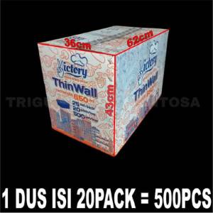 Thinwall 650ml Per Dus Food Container Box Tempat Kotak Makan Panjang Plastik Murah Surabaya