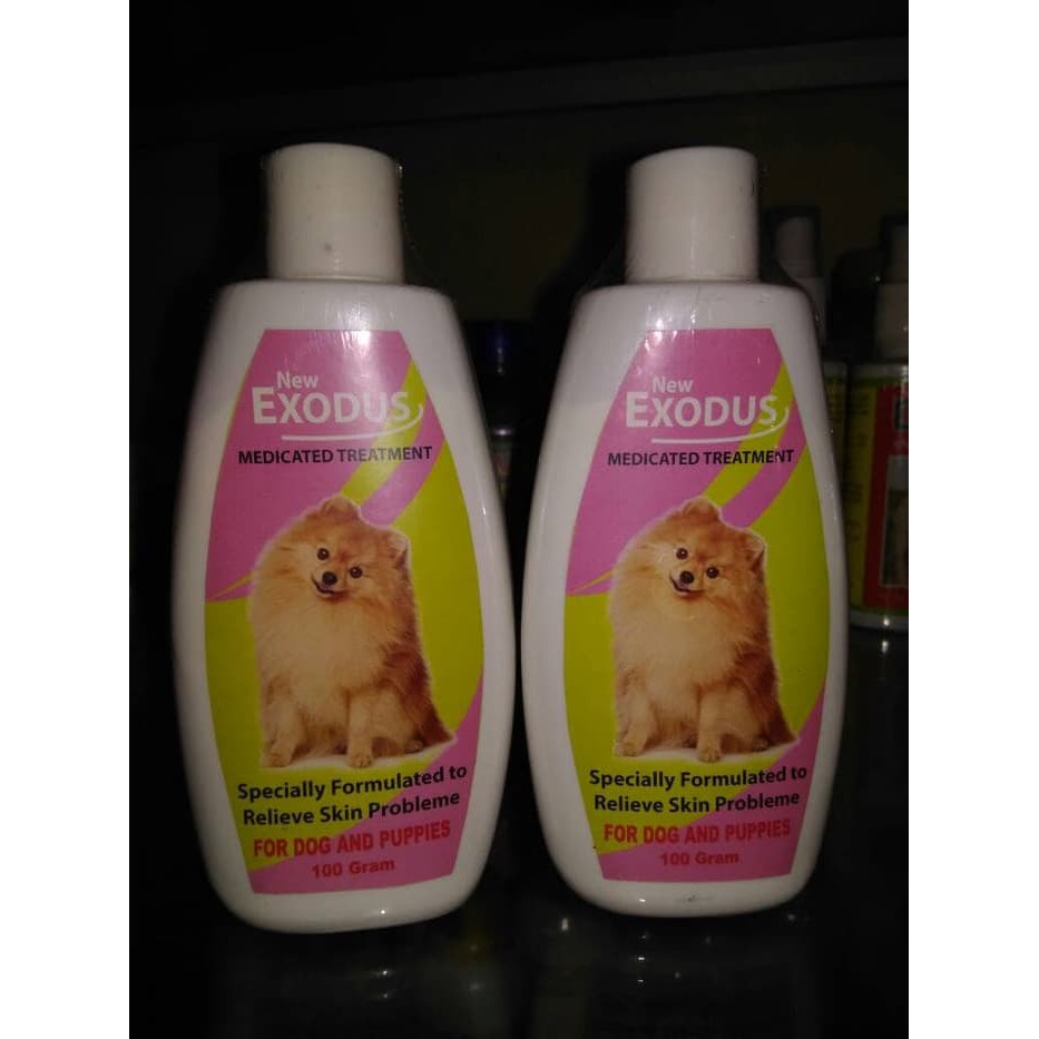 Bedak Anjing Talc Medicated Anti Jamur 100 gr Exodus Dog Original