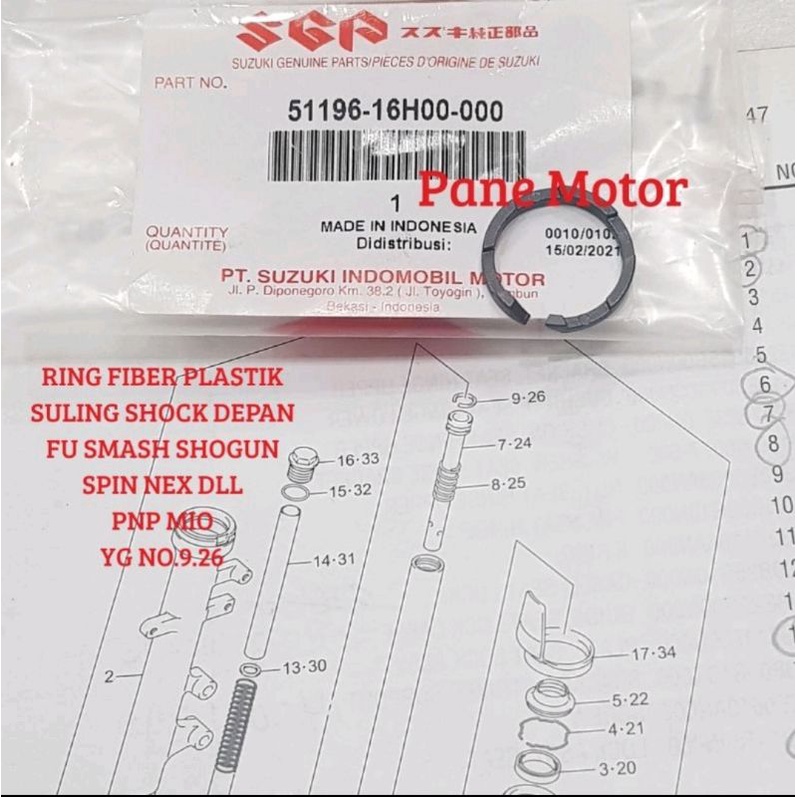 RING PLASTIK VIBER PIBER SULING SHOCK SOK DEPAN SPIN BEAT VARIO SCOPY SPACY BEAT FI VARIO 125 ORISIN