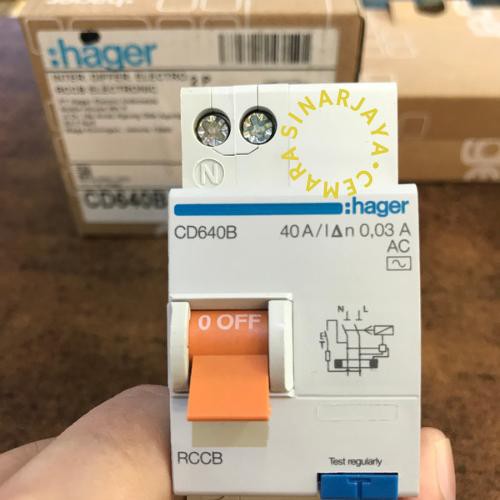 ANTI KONTAK LISTRIK HAGER CD640B 1 PHASE