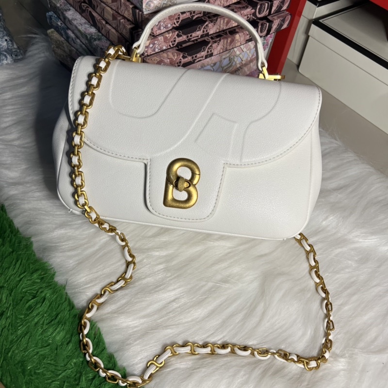 PRELOVED BUTTONSCARVES ALMA MEDIUM WHITE SUGAR BLACK SUN SMALL TAS BEKAS