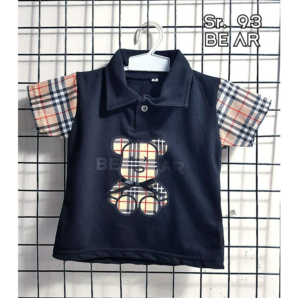 SETELAN WANGKY ANAK LAKI LAKI _GENJIRO_STORE ID_SETELAN BORDIR BONEKA BAHAN BURBERRY/TANAGAN PENDEK CELANA PENDEK/COD/6BLN SAMPAI 4THN_ COD