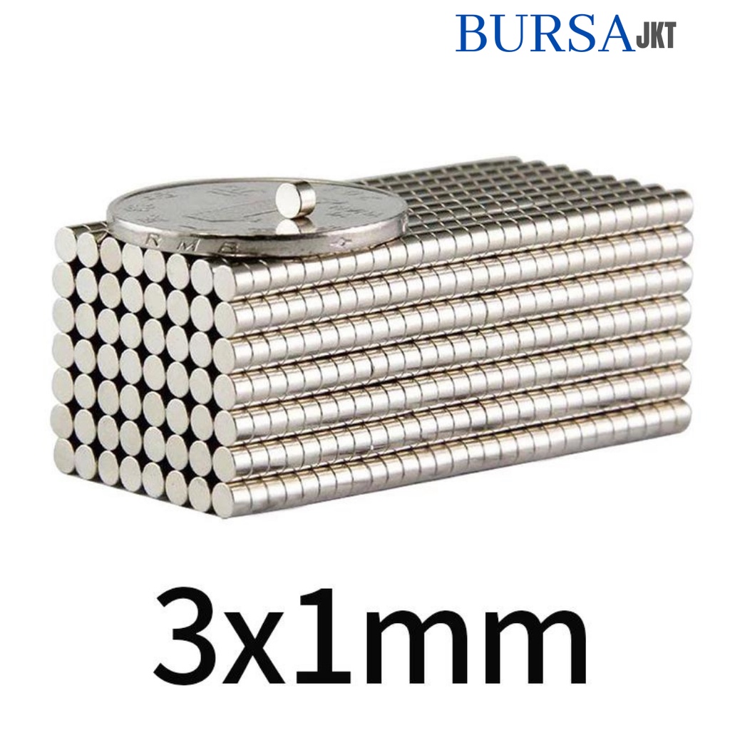 MAGNET SUPER KUAT N52 NEODYMIUM N52 BULAT STRONG NdFeB 3 x 1 MM