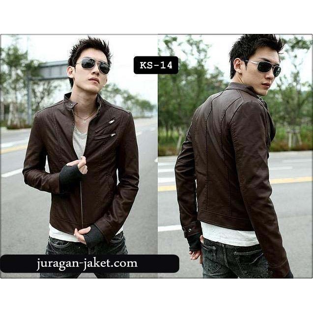 Jaket Kulit Korean Double Check- Jaket Kulit Korean style