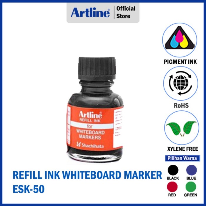 

Jualan Tinta Isi Ulang Artline Refill Ink For Whiteboard Marker Esk-50 Trendi