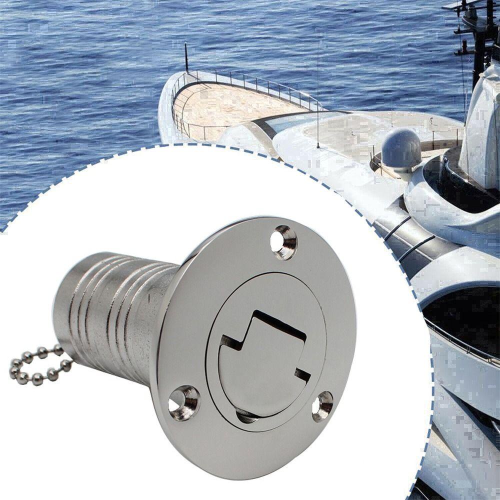 Top Water Fill Inlet Retrofit Marine Stainless Steel Check Valve Pengisi Dek Trailer Satu Arah