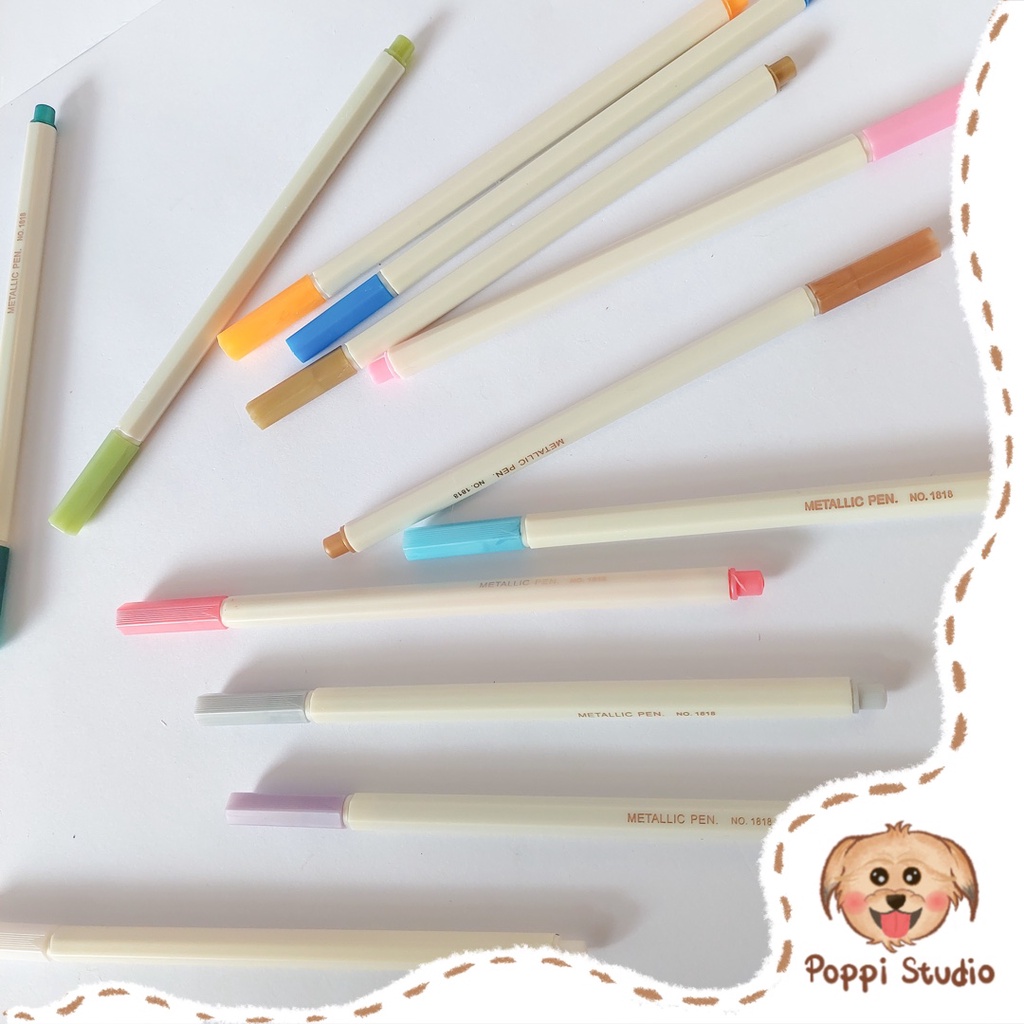 

Metalic Bullet Pen Satuan - Pulpen Metalik Color Pen 1 Pcs