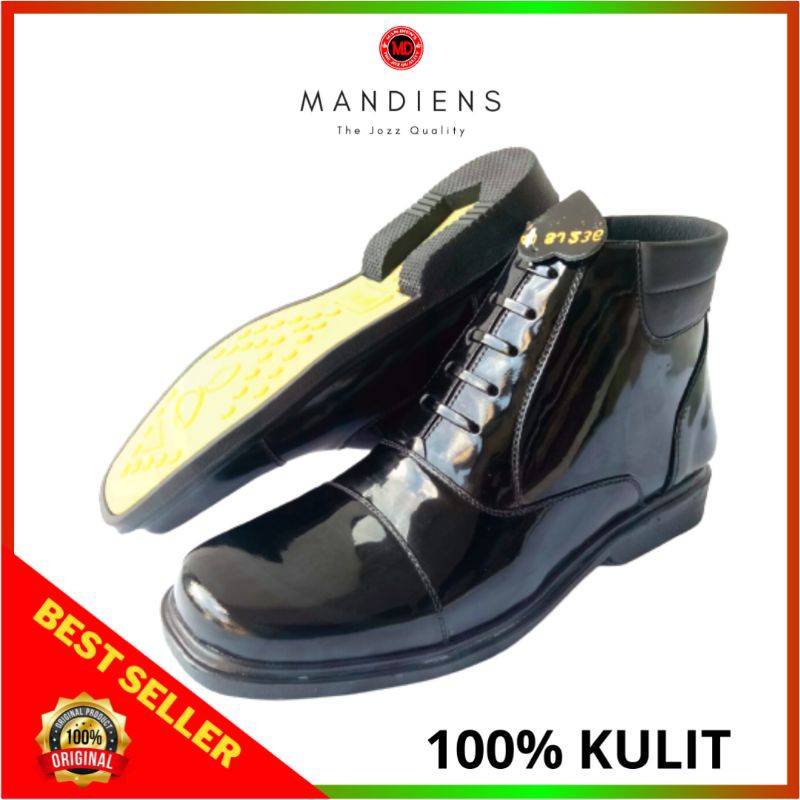 Mandiens - SEPATU PDH SJ.236-LUX Kulit Asli Ujung Tumpul Original Medali Export Quality