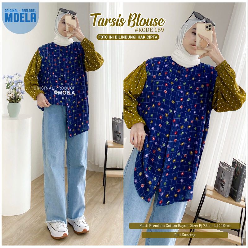 TARSIS BLOUSE LD 110cm // ATASAN WANITA ORIGINAL BERLABEL // BY MOELA-169