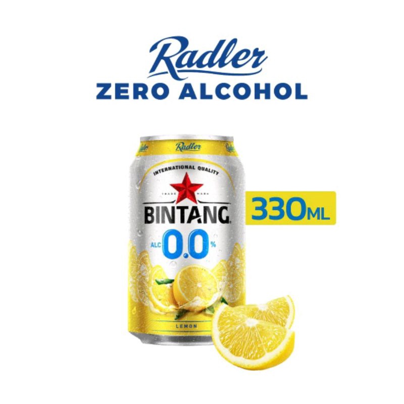 Bintang Zero Alkohol Bintang 0.0% Bintang Radler 0.0% Lemon Can 330 ml