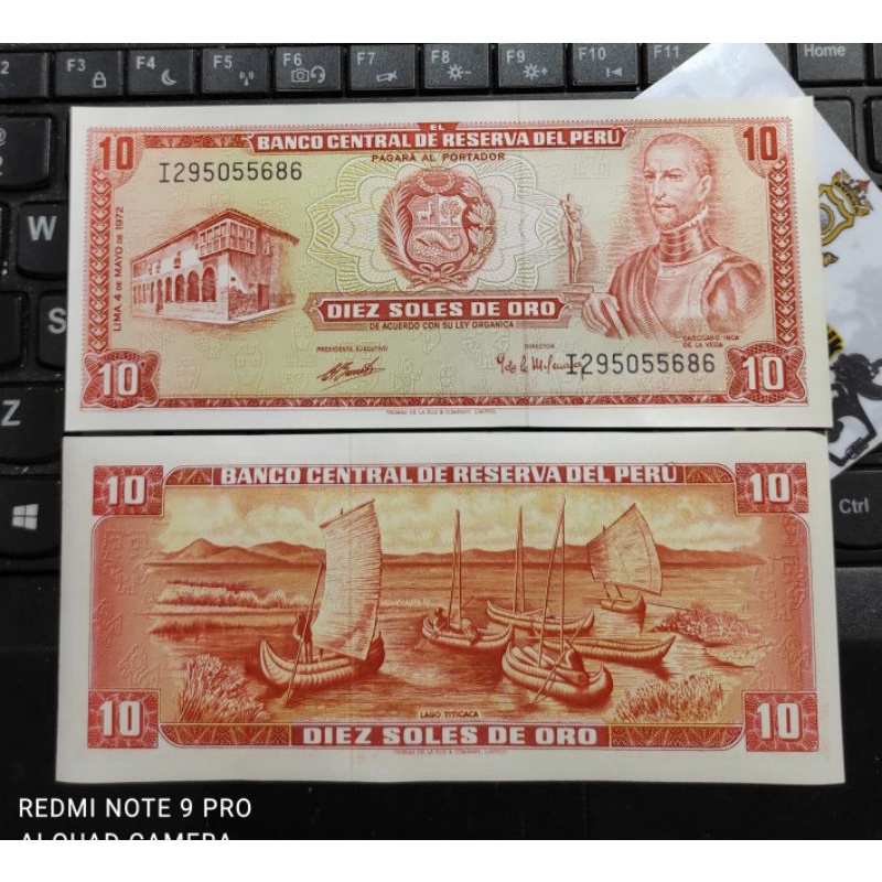 Uang Kertas Asing 10 Peru Lama