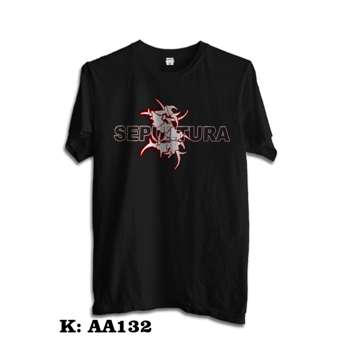 KAOS BAJU DISTRO SEPULTURA BLACK SUPER NYAMAN