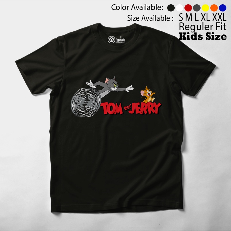 Tom &amp; Jerry - Kucing Dan Tikus , Baju Anak / Kaos Atasan Anak Laki Laki / Kaos Distro Anak / Kids T Shirt