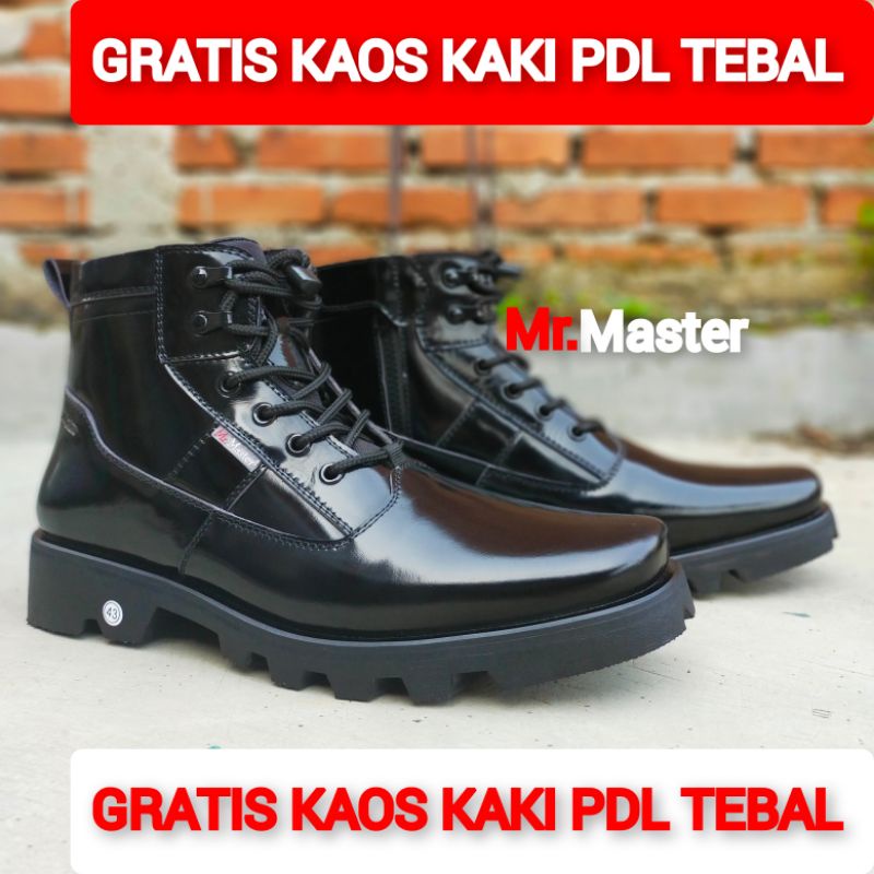 SEPATU PDH KULIT KILAP MERK MR MASTER SEPATU PDH DINAS KANTOR TNI POLRI SECURITY SATPAM SEPATU PDH POLANTAS MODEL TERBARU