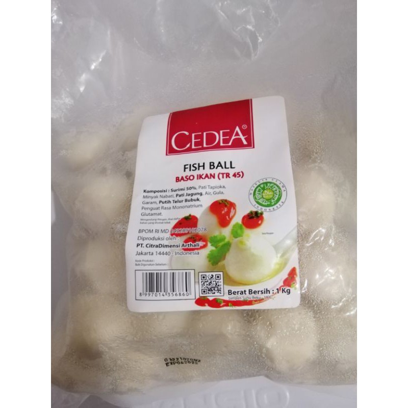 

Cedea Fish Ball / Bakso Ikan 1000g Halal