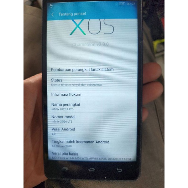 mesin infinix hot 4 pro x556 lte