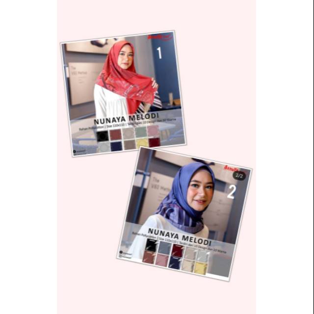 CUCI GUDANG JILBAB SEGIEMPAT NUNAYA MELODI by AZZURA SCRAF/SEGIEMPAT VOAL