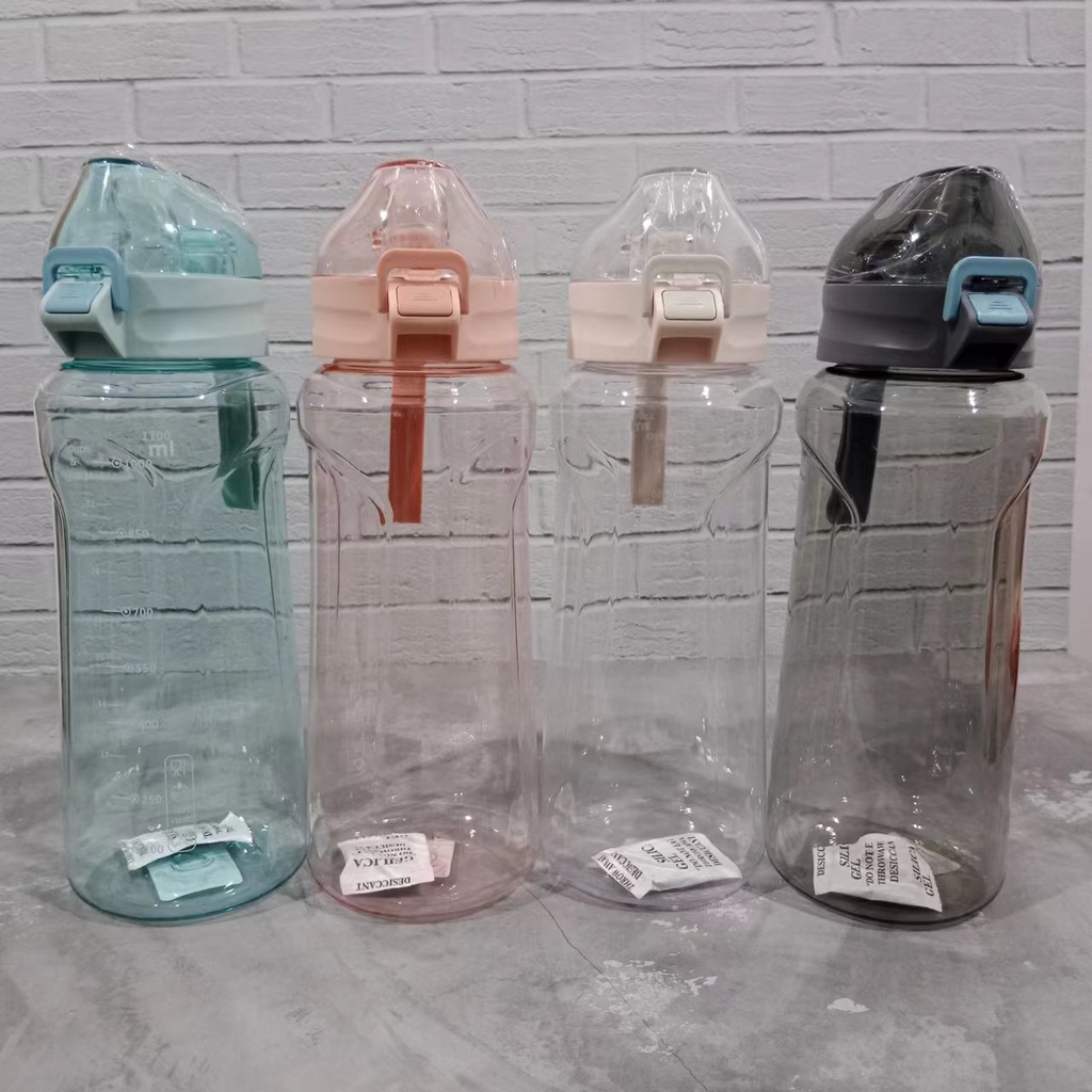 Botol Minum Plastik Tenteng Klik, Lock, Tutup Putar I Botol Minum Transparan I Botol Minum Tenteng I