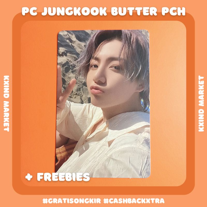 Photocard Jungkook Butter Peaches / PC JK butter / album butter peach / PC Jungkook v Tae bts