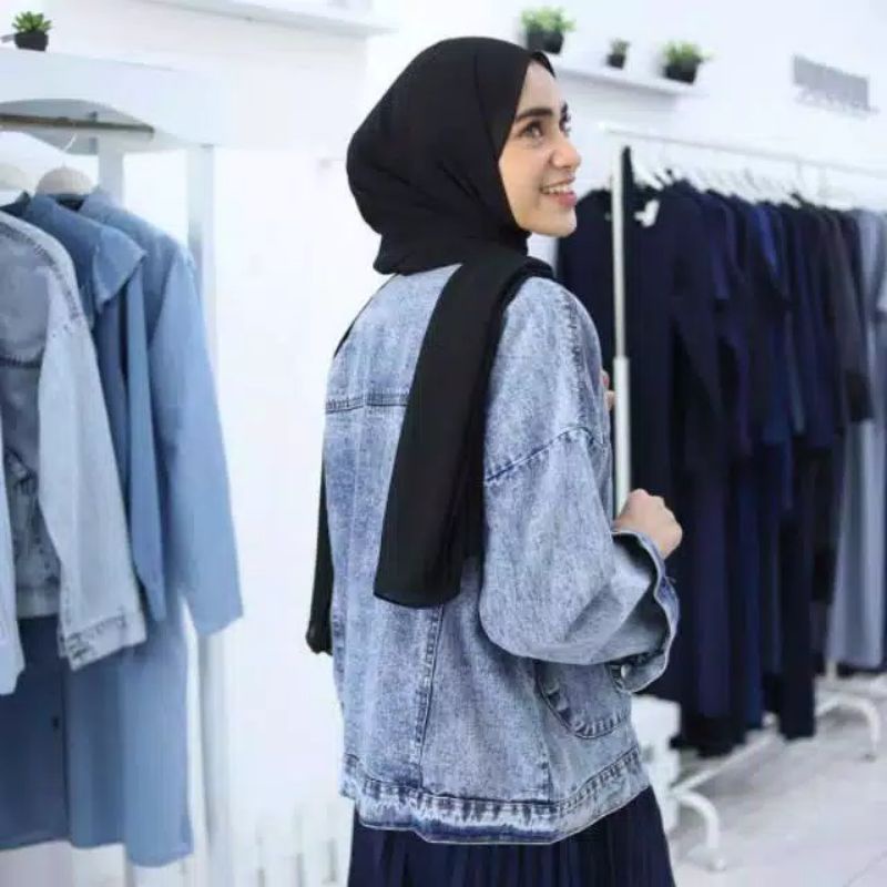 jaket wanita - ashanty jaket jeans - jaket jeans wanita - pakaian wanita - jaket terlaris - atasan wanita